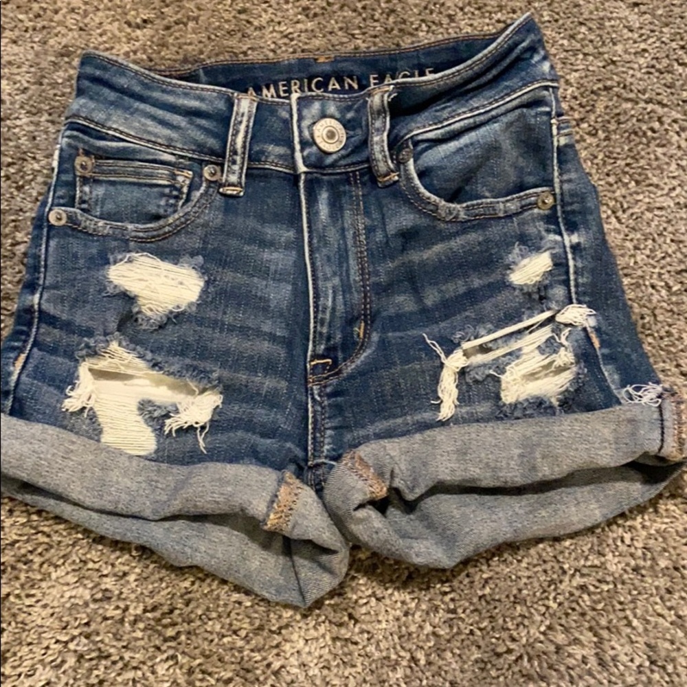 american eagle 00 denim shorts!!
